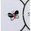 100% cotton Hooded Towel with Embroidery , High quality white color towel,sort and cute butterfly,special babay towel